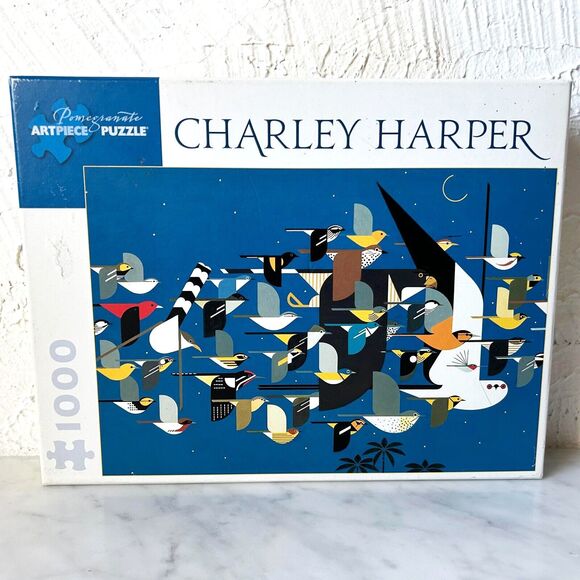 Pomegranate Other - Charley Harper Art Mystery of the Missing Migrants 1000 Pc Puzzle Birds-Complete